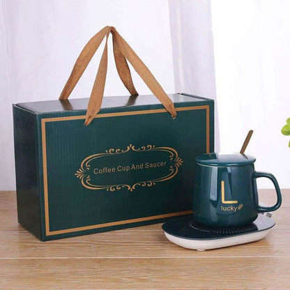Promotional Drinkware Gift Set Cup Heating Pad Temperature Control Smart Coffee Mug Cup Warmer with Custom Logo